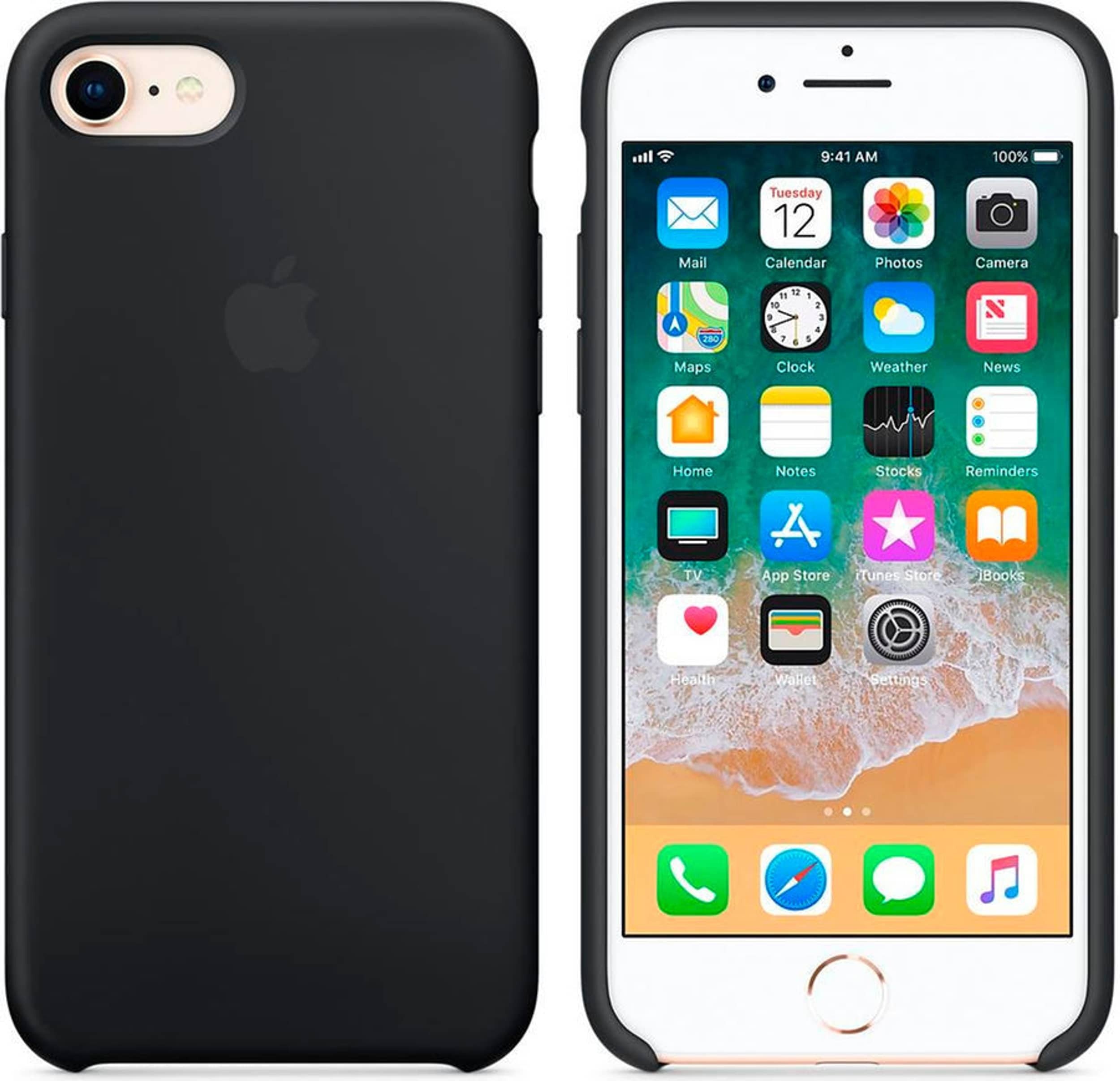 iPhone SE 2020 / 8 / 7 Silikon Case Schwarz
