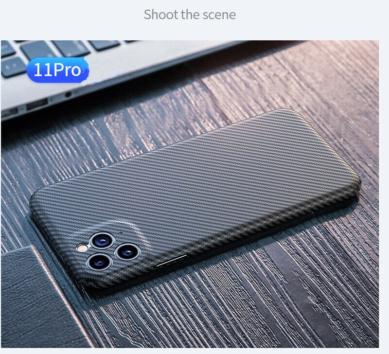 Echt Carbon Faser Volle Schutz Hülle Slim Case Für iPhone 11 Pro Max