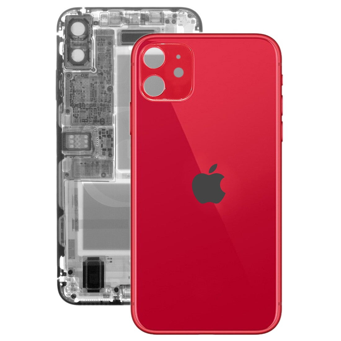iPhone 11 Pro Max Rückseite Backglas Akkudeckel Weiss mit grosses Loch