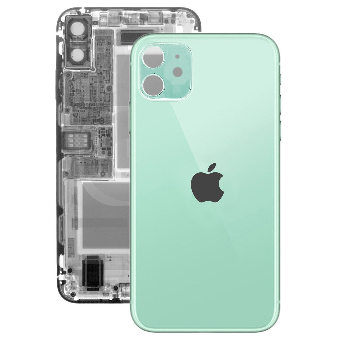 iPhone 11 Rückseite Backglas Akkudeckel Gelb mit grosses Loch