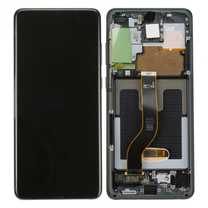 Original Samsung Galaxy S20+ G985F/S20+ 5G G986 LCD Display Cosmic Black (Schwarz), Serviceware