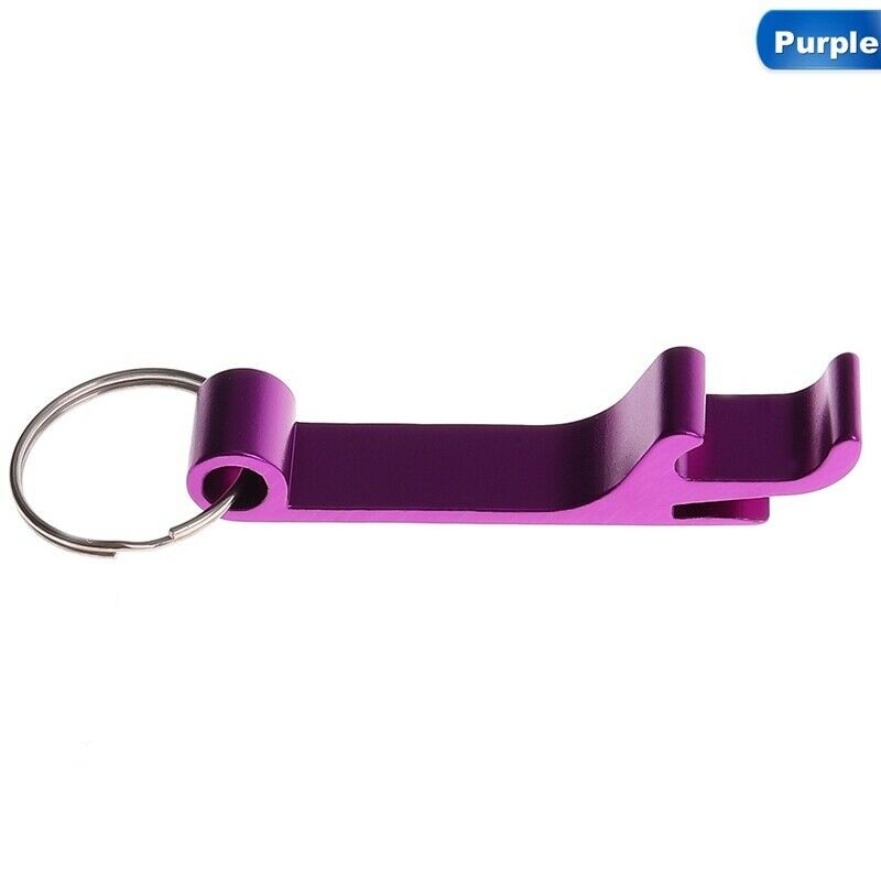 Schlüsselanhänger Bierflasche Dosenöffner Getränk Schlüsselbund Ring Klaue Purple (Auf Wunsch mit Gravur)