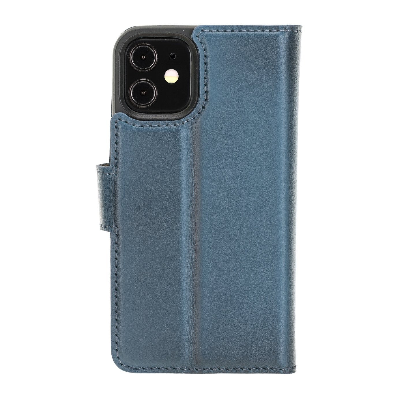 Bouletta Magnetische abnehmbare Brieftasche aus Leder mit RFID-Blocker für iPhone 12 Mini BRN Burnt Blue