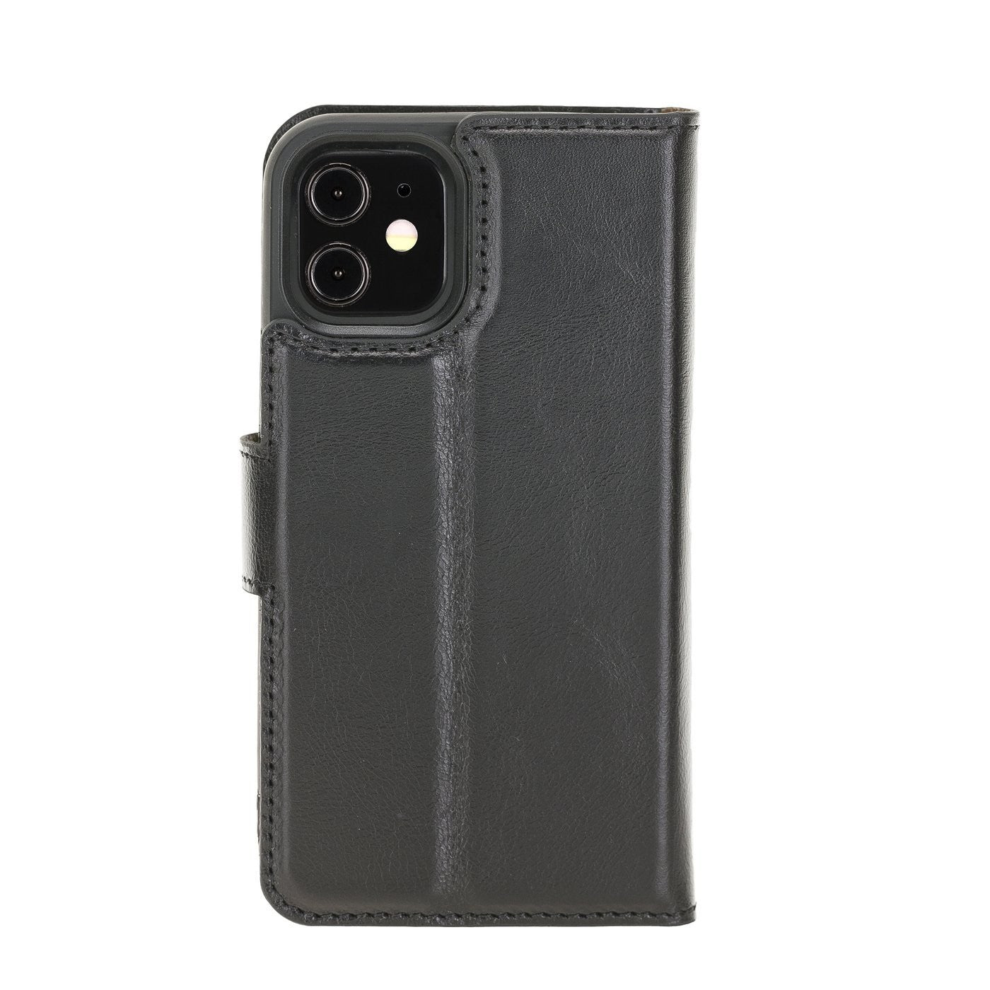 Bouletta Magnetische abnehmbare Brieftasche aus Leder mit RFID-Blocker für iPhone 12 Mini Rustic Black