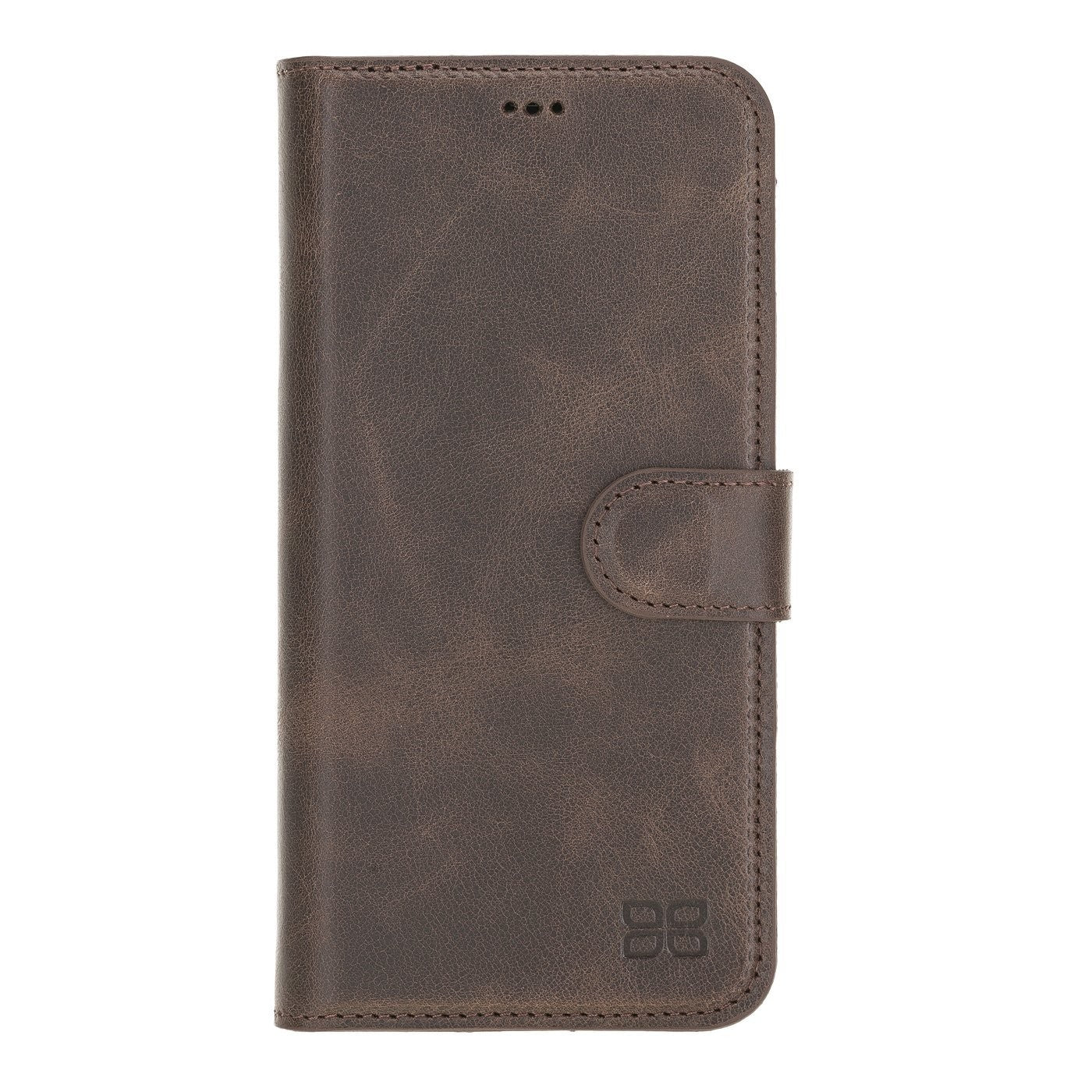 Bouletta Magnetische abnehmbare Handyhülle aus Leder mit RFID-Blocker für iPhone 12 Pro Max Tiguan Brown