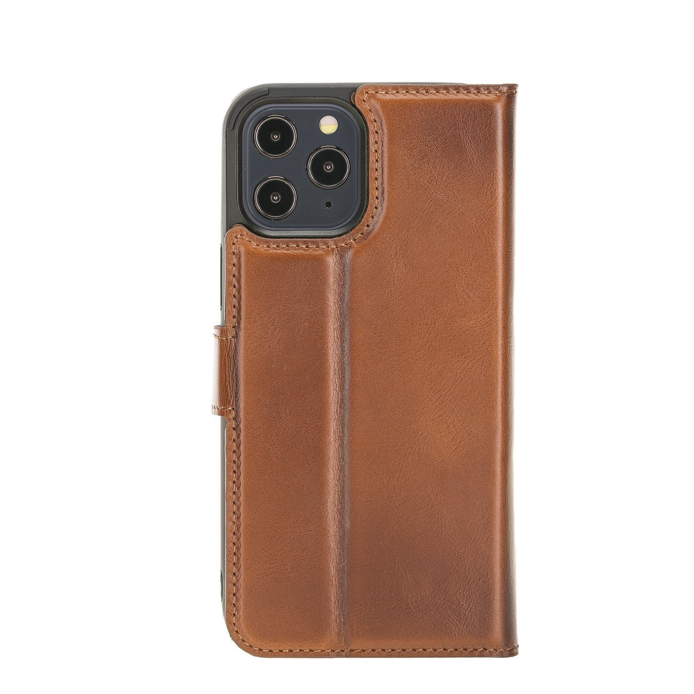 Bouletta Magnetische abnehmbare Handyhülle aus Leder mit RFID-Blocker für iPhone 12 Pro Max Rustic Tan with Efekt