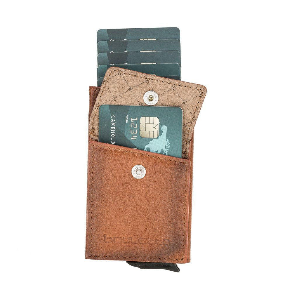 Bouletta Austin Coin Kartenhalter aus Leder RST2EF Taba RFID