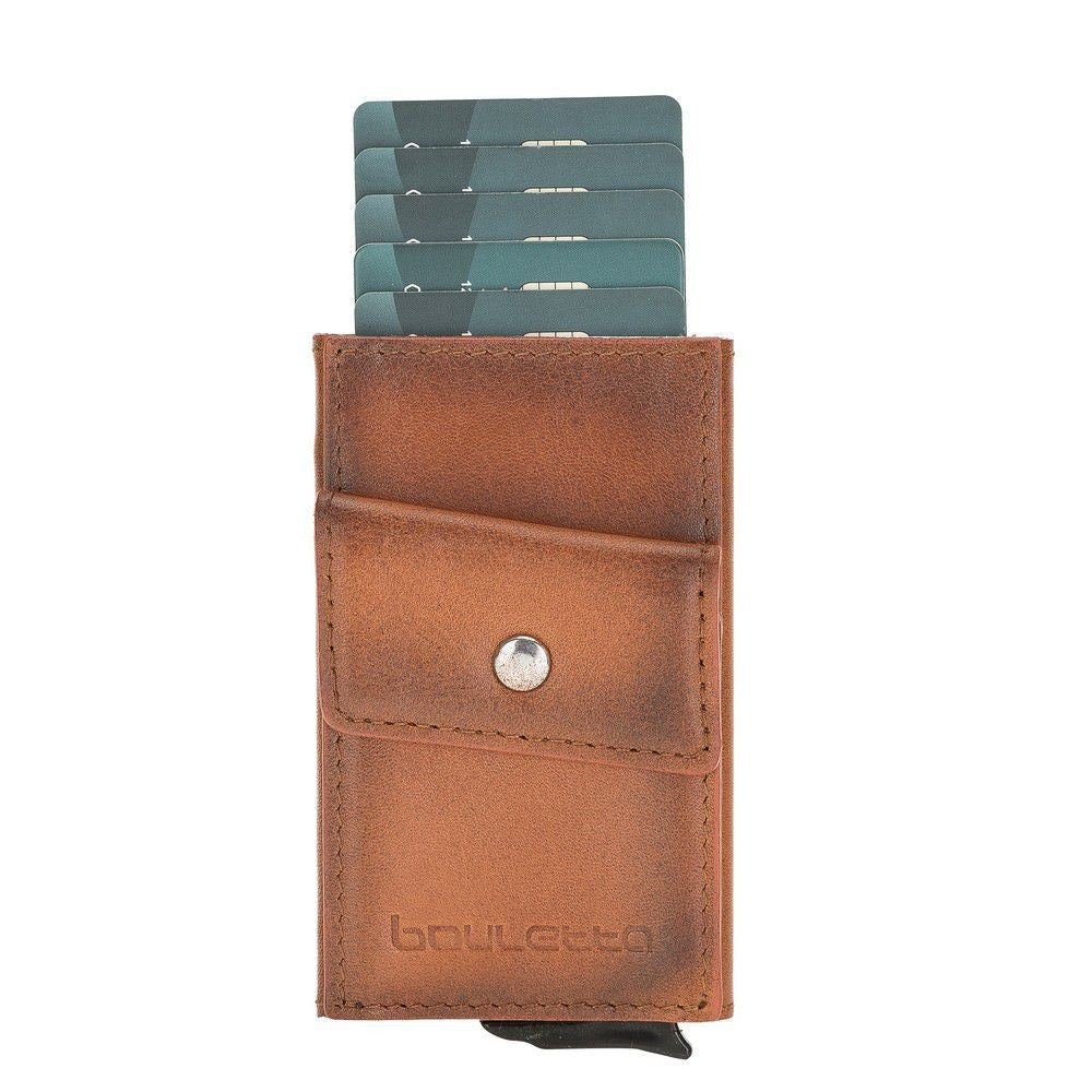 Bouletta Austin Coin Kartenhalter aus Leder RST2EF Taba RFID