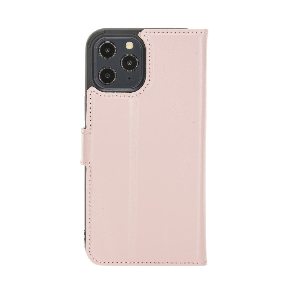 Bouletta Magnetische abnehmbare Handyhülle aus Leder mit RFID-Blocker für iPhone 12 Pro Max Pink
