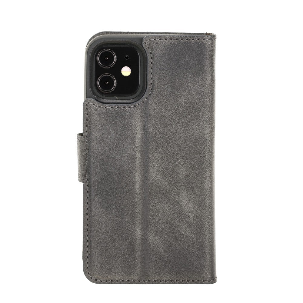 Bouletta Magnetische abnehmbare Handyhülle aus Leder mit RFID-Blocker für iPhone 12 Mini Nude Pink