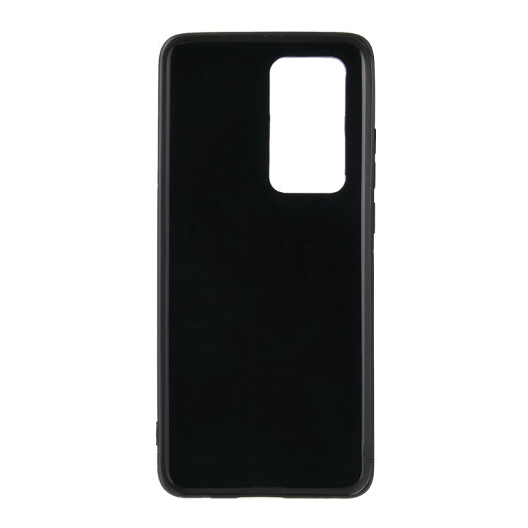 Huawei P40 Pro Carbon Fiber Texture Shockproof TPU Protective Case Schwarz