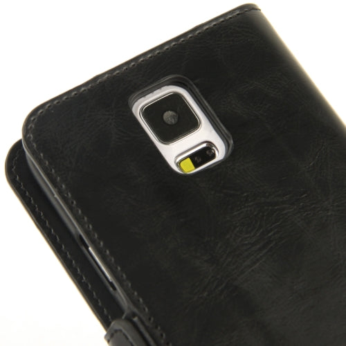 Leder Kreditkarte Etui Tasche Samsung Galaxy S5 Schwarz