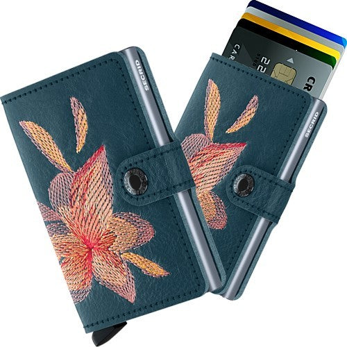 SECRID Miniwallet Stitch Magnolia petrolio