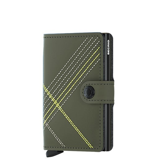 SECRID Miniwallet Matte Stitch Linea lime