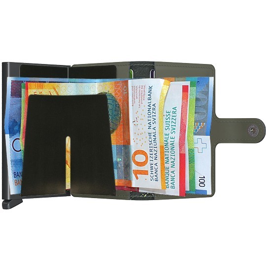 SECRID Miniwallet Matte Stitch Linea lime