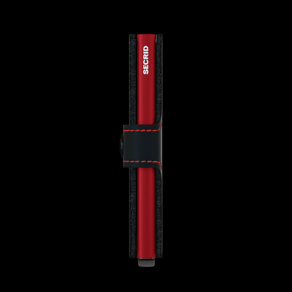 SECRID MINIWALLET MATTE, BLACK & RED