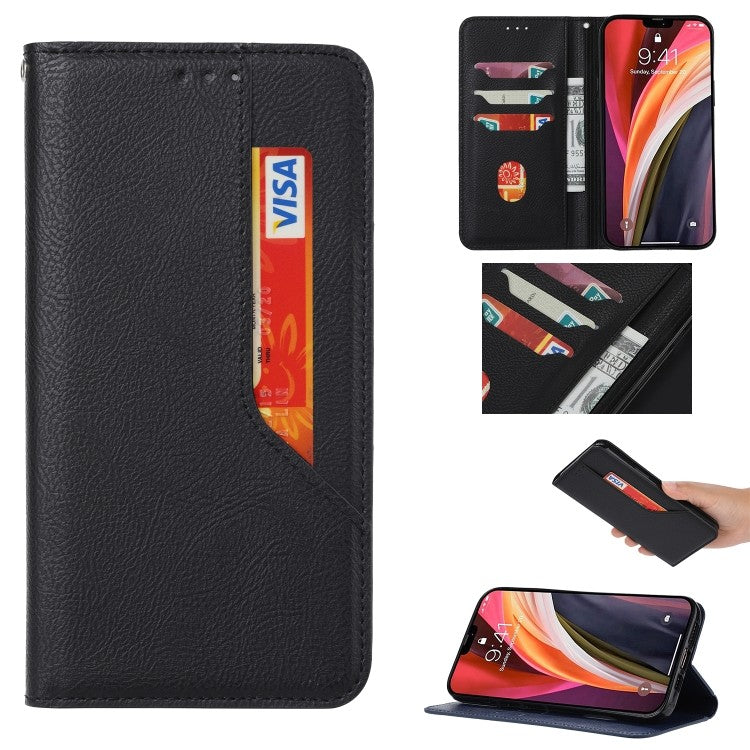 Samsung Galaxy S20 FE Magnetic Flip Leder Case mit Holder & Card Slots & Wallet Schwarz