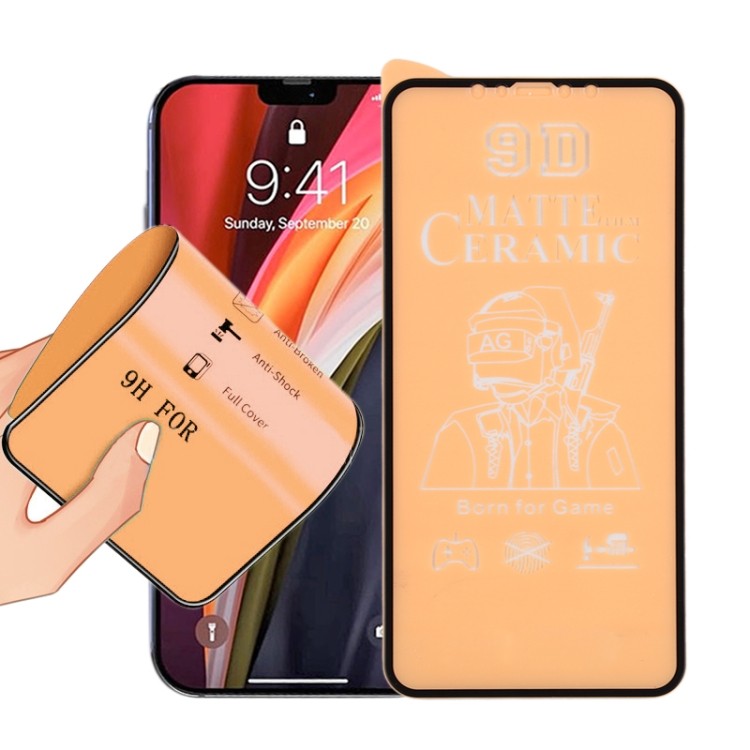 iPhone 12 Pro Max 9D Full Screen Full Glass Frosted Ceramic Folio