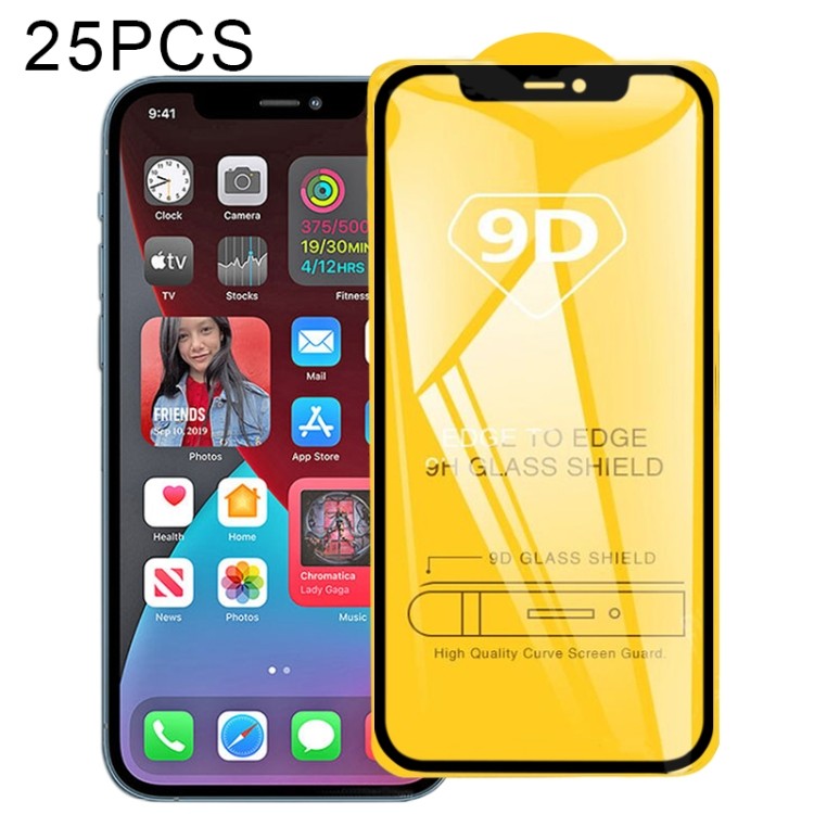 9D Full Glue Full Screen Tempered Glass Film für iPhone 12 Pro Max