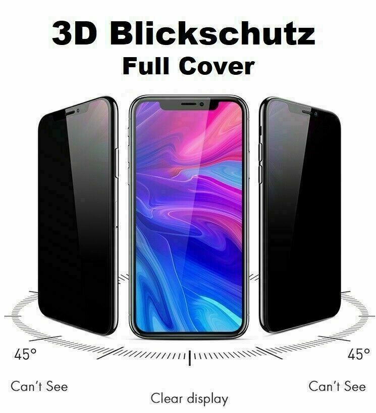 3D Sichtschutz Panzerfolie Schutzglas Blickschutz für iPhone 12 mini