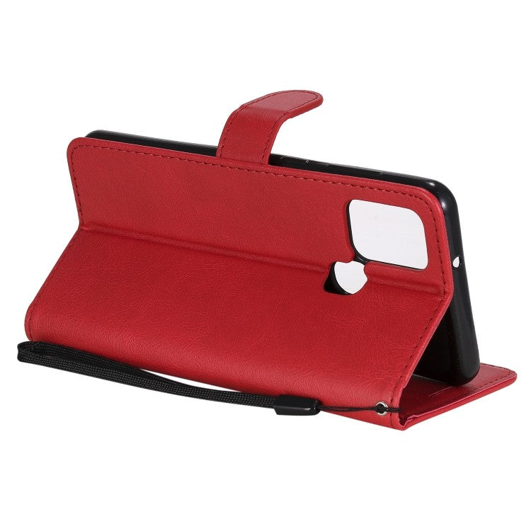Samsung Galaxy A21s Handyhülle aus Leder mit Halter Kartenfächern Brieftasche Rot