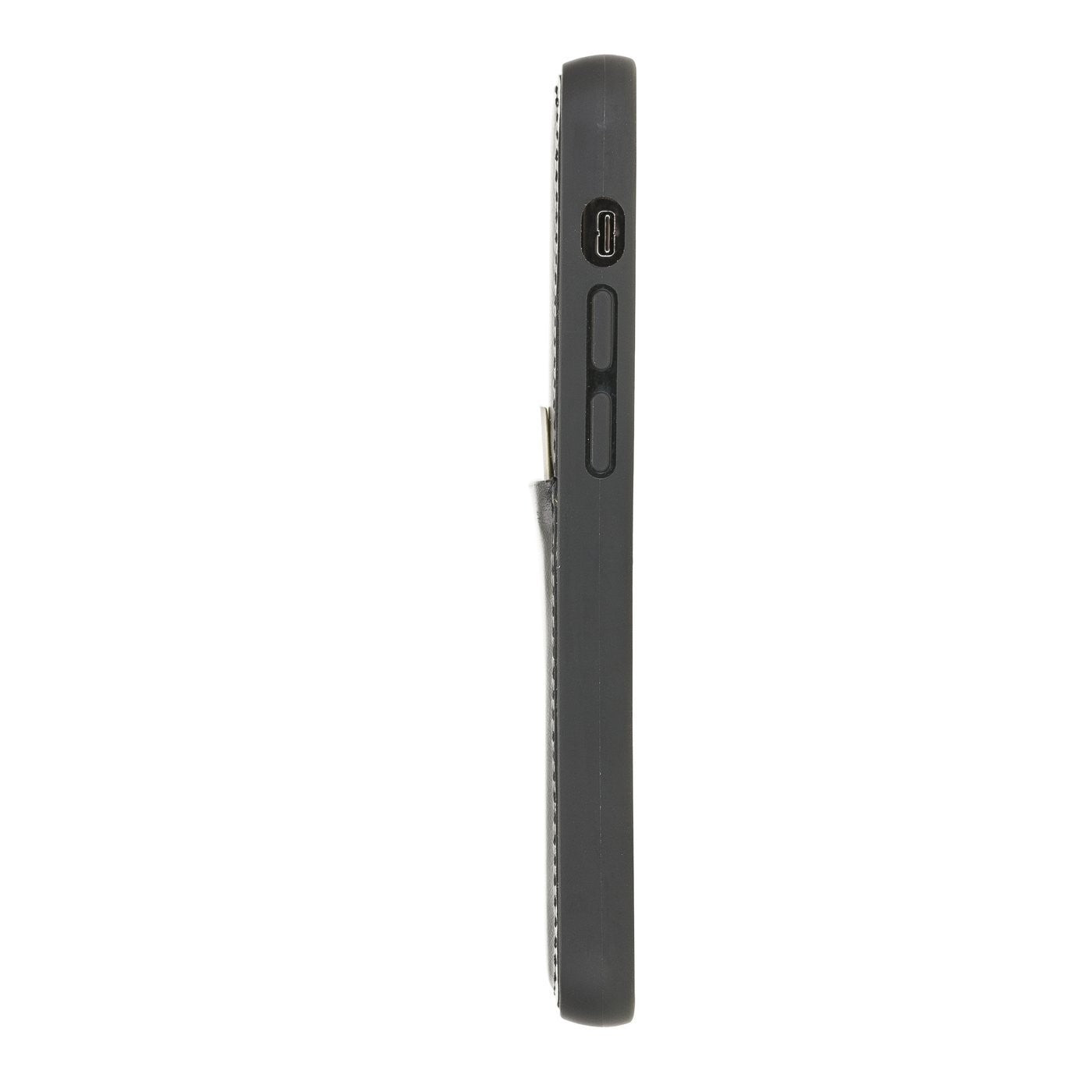Bouletta Flex Cover Back Leder Case für iPhone 12 mini Schwarz