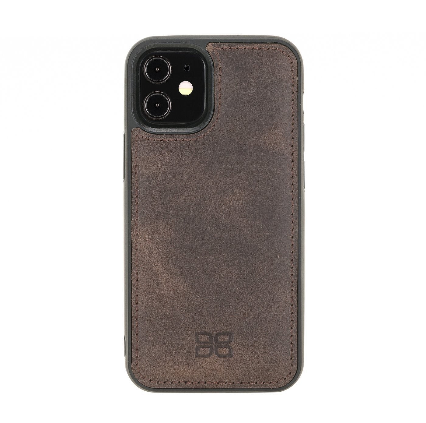Bouletta Flex Cover Back Leder Case für iPhone 12 mini Tiguan Brown