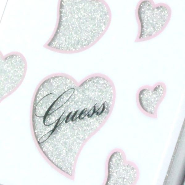 GUESS COVER iPhone SE 2020, iphone 7, 8 Silikon - Hearts - GUHCP7GLHWH - weiss