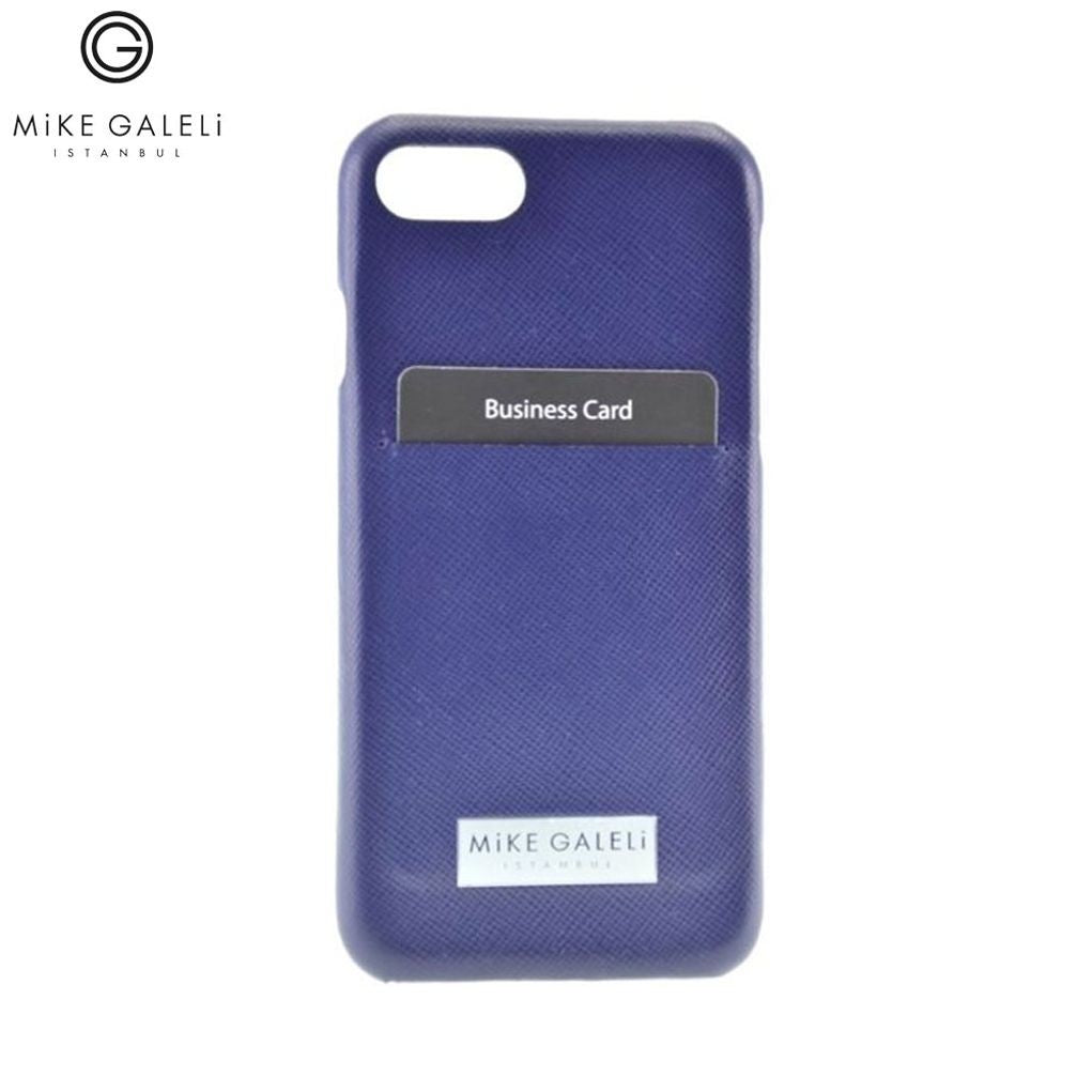 Mike Galeli - iPhone SE (2020) / 8 / 7 / 6S Echtleder Hülle Hand Made (ADAMSLIP7-04) - Blau