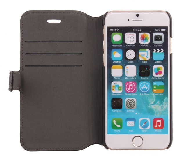 Guess Clark Collection - Book Ledertasche/Hülle/Case - Apple iPhone 6 Plus, 6s Plus - Schwarz