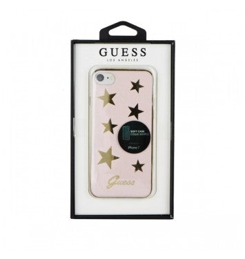 Guess - Handyhülle für iPhone SE / 8 / 7 - Case aus Silikon - Stars - GUHCP7STAPI Gold
