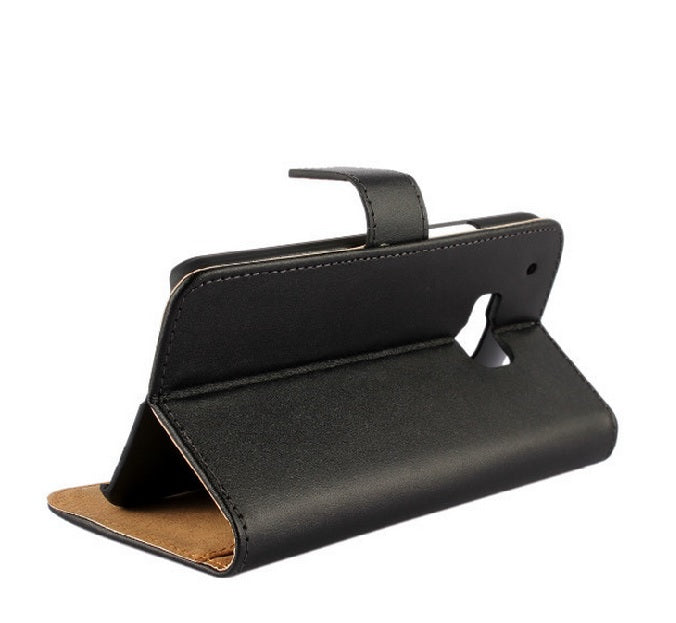 Schwarz Leder Kreditkarte Etui HTC One M9