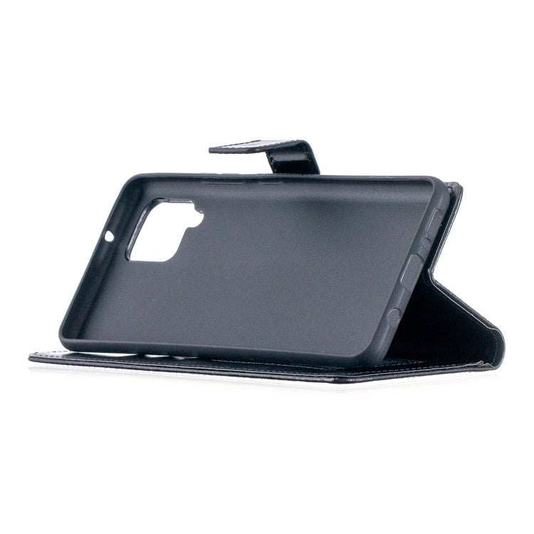 Galaxy A42 Leder Schwarz Kreditkarte Etui Bookcase