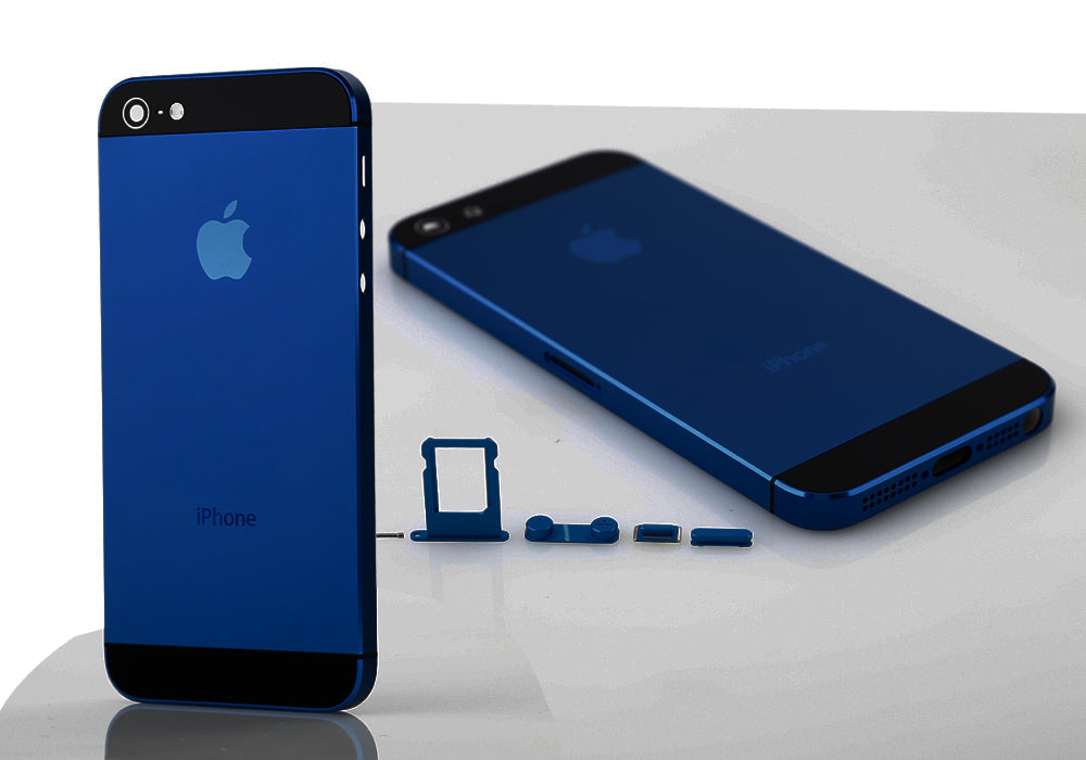 iPhone 5 Alu Backcover Rückseite Dunkel Blau