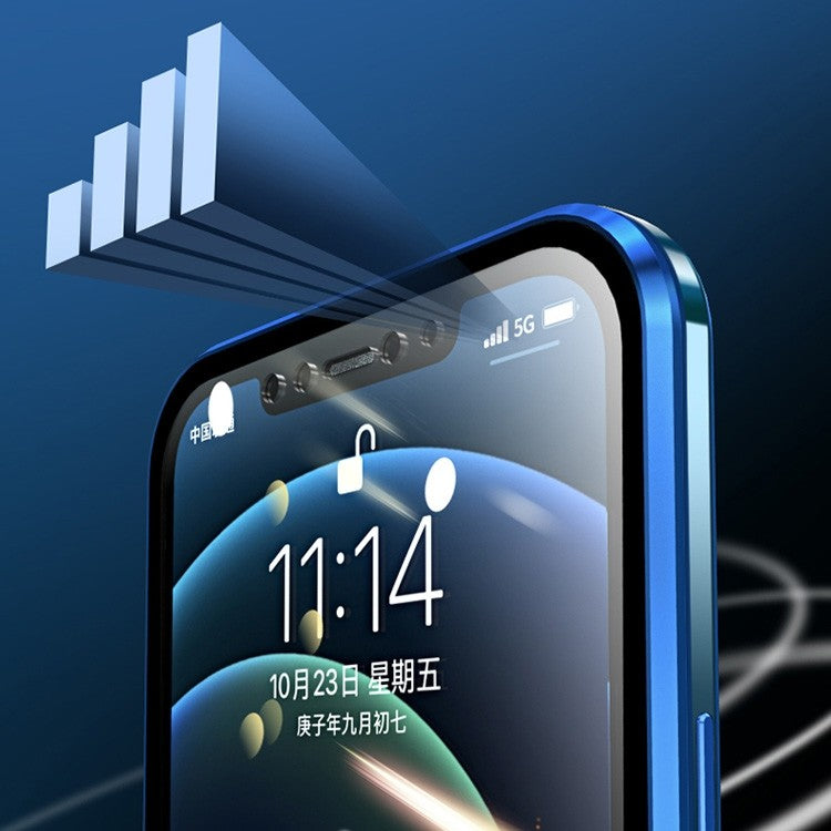 360 Grad Magnet Case Für iPhone 12 Pro Hülle mit Kameraschutz Schwarz