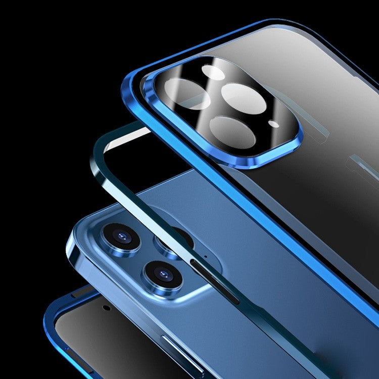 360 Grad Magnet Case Für iPhone 12 Pro Hülle mit Kameraschutz Schwarz