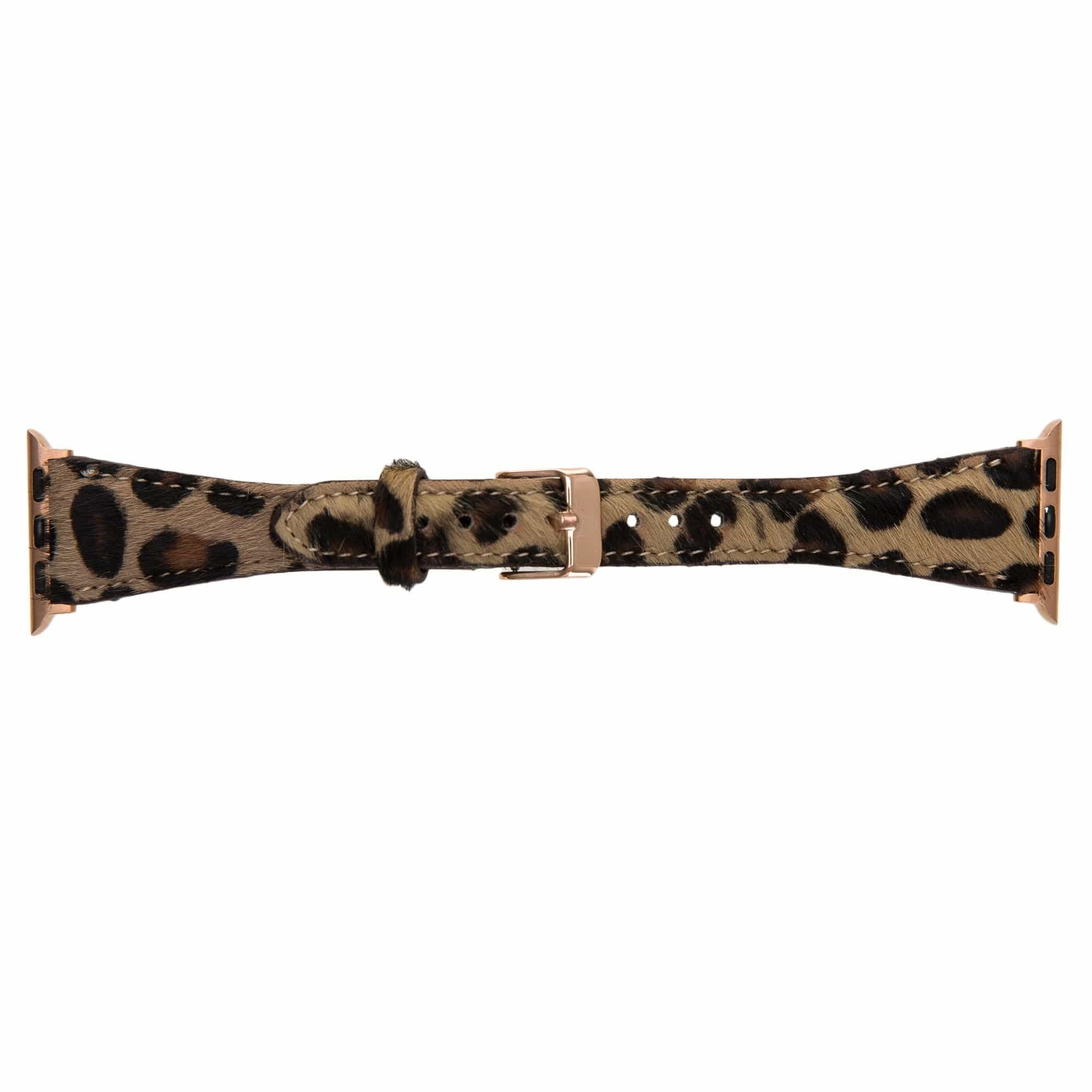 Bouletta Leder Watch Slim Band für Apple Watch 42-44 mm Leopar Hairy