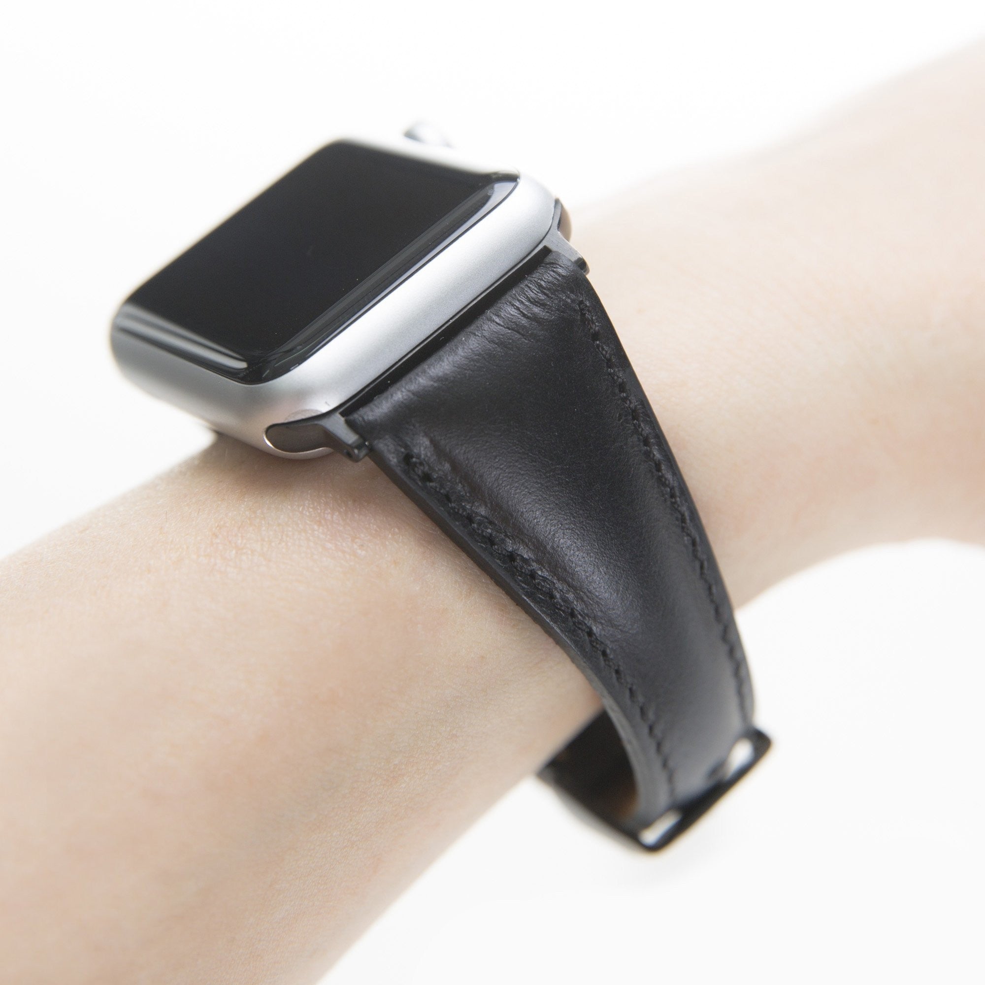 Bouletta Schlankes Double Tour Hector Gold Lederarmband für Apple Watch 42mm - Floater Mink