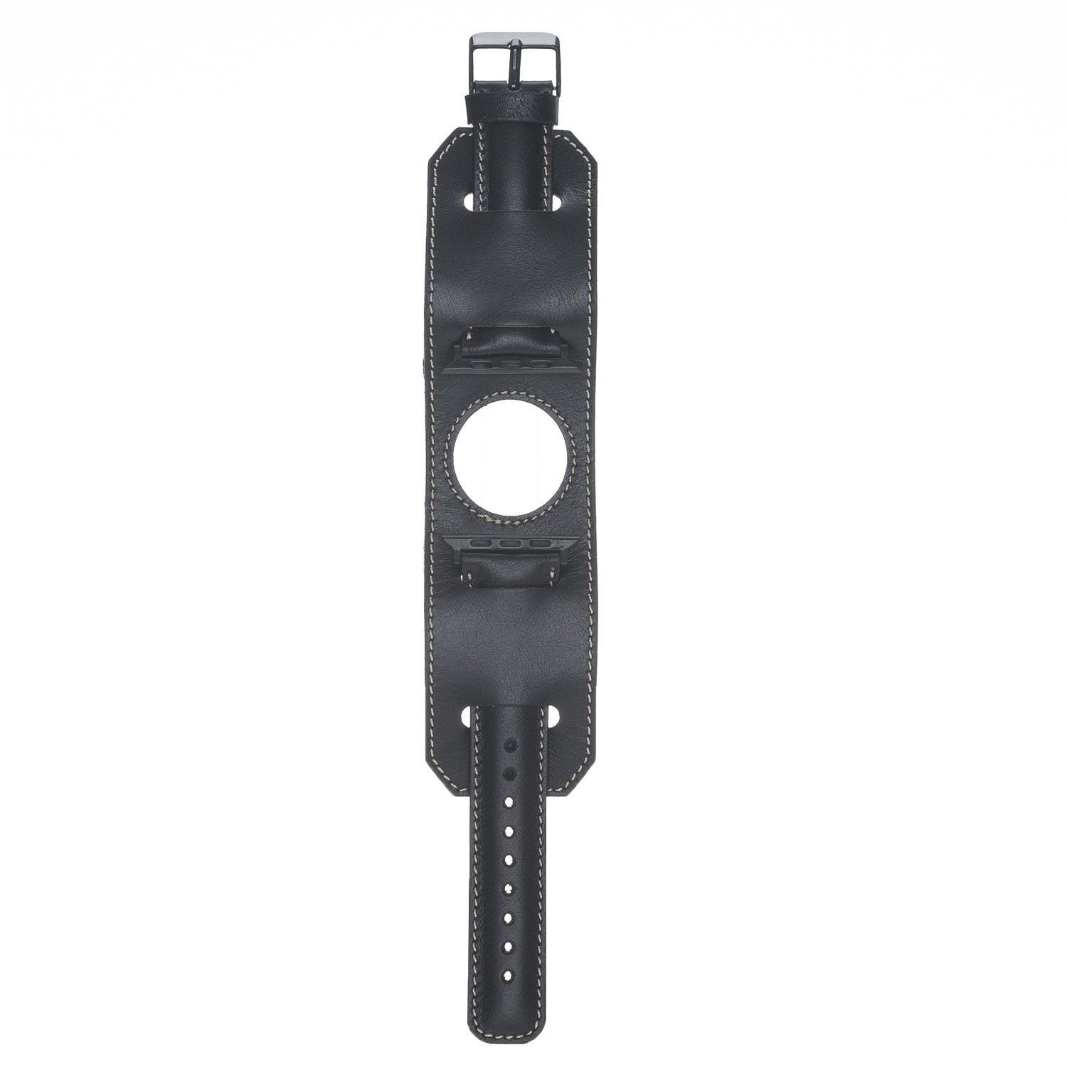 Bouletta Lederarmband für Apple Watch 42mm / 44 mm - Rustikal Schwarz