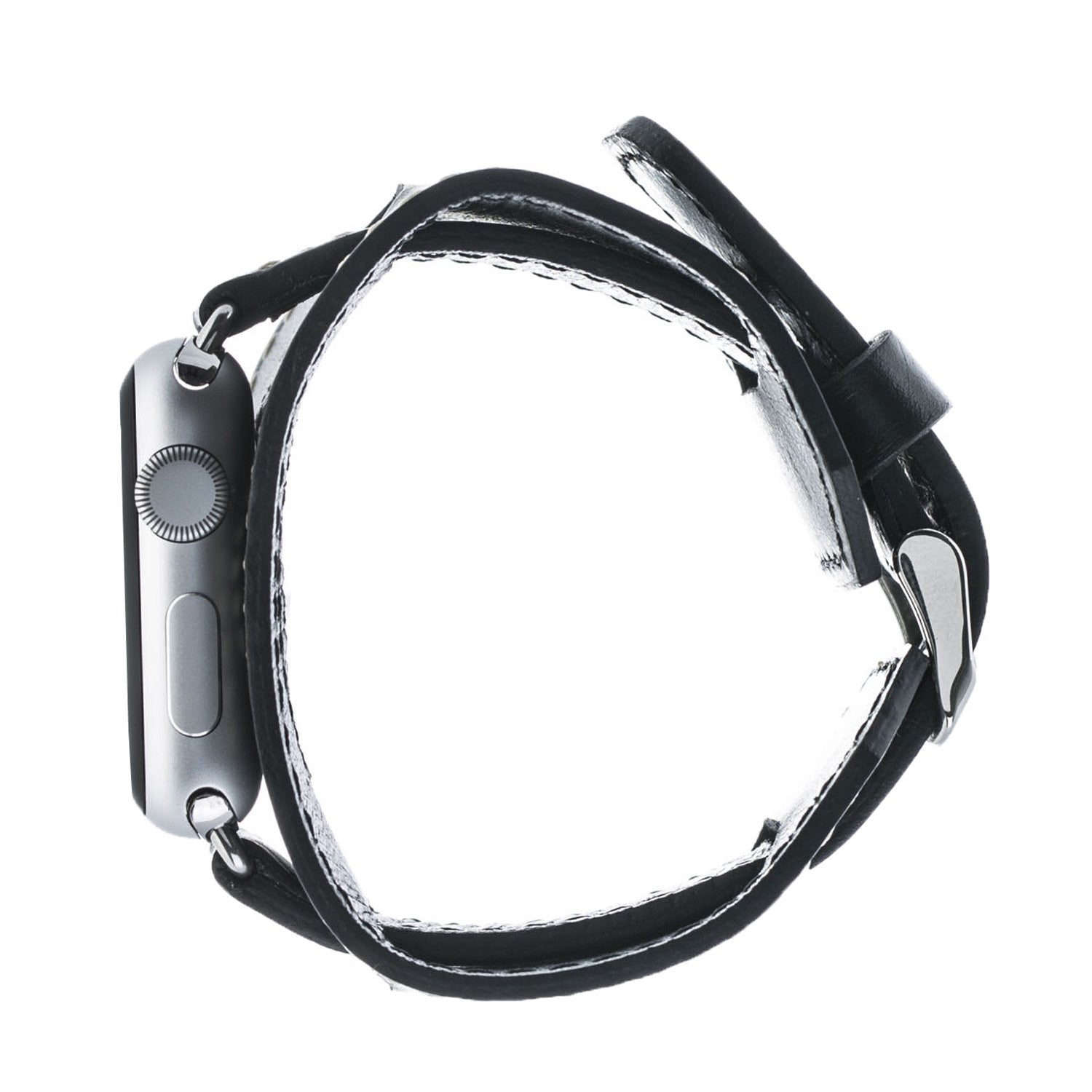 Bouletta Lederarmband für Apple Watch 42mm / 44 mm - Rustikal Schwarz