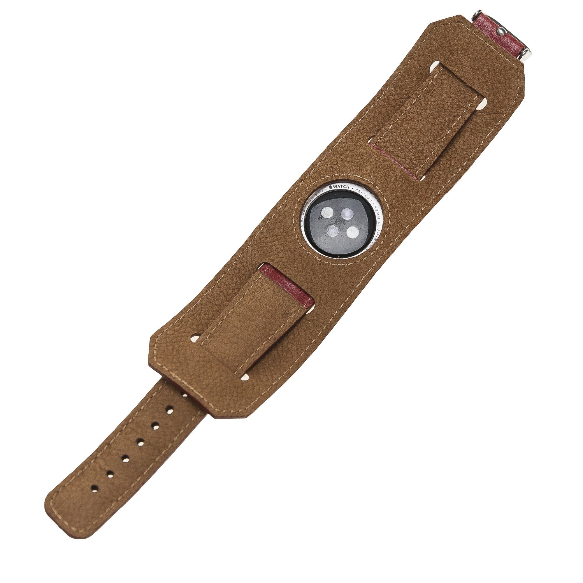 Bouletta Lederarmband für Apple Watch 42mm / 44 mm - Rot brüniert