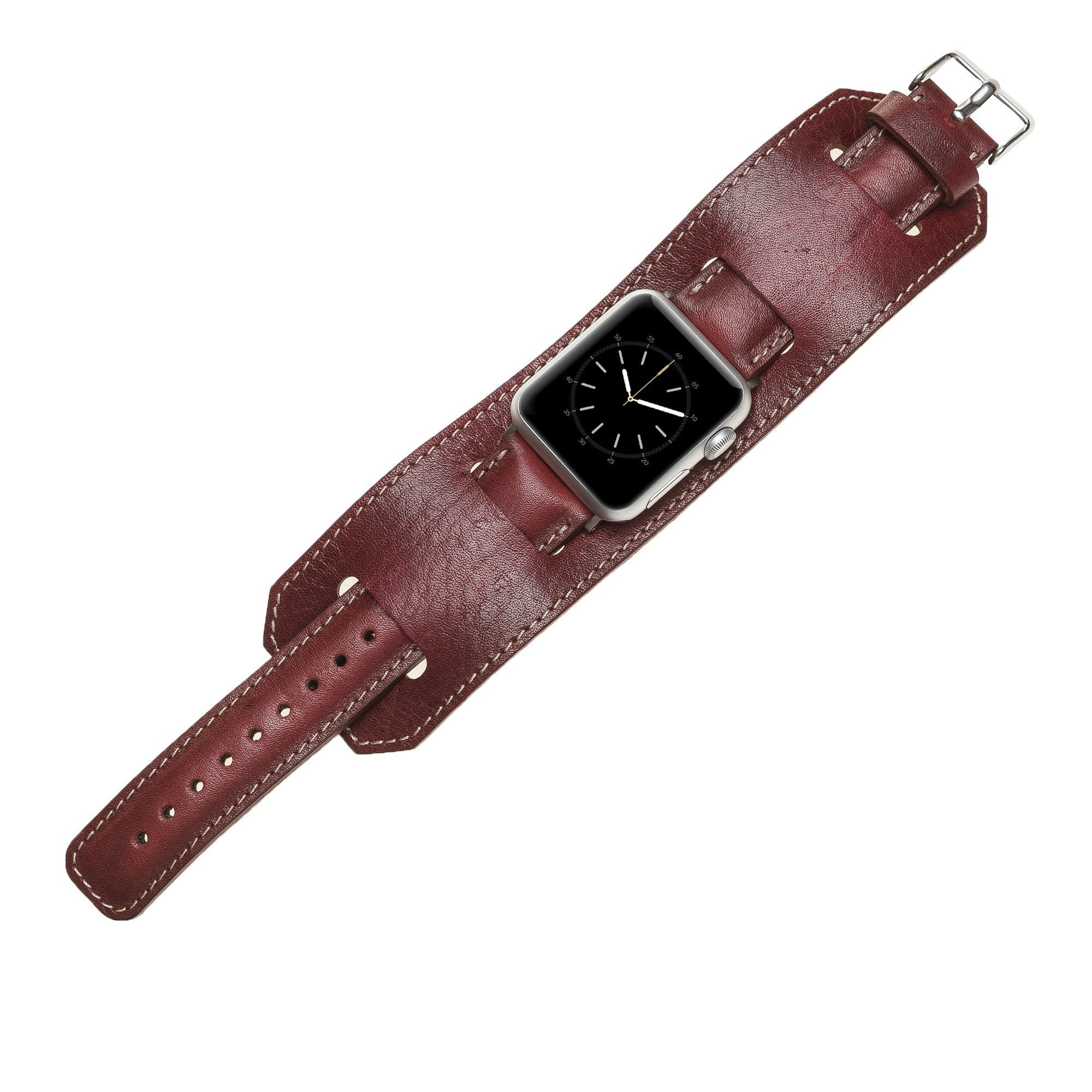 Bouletta Lederarmband für Apple Watch 42mm / 44 mm - Rot brüniert