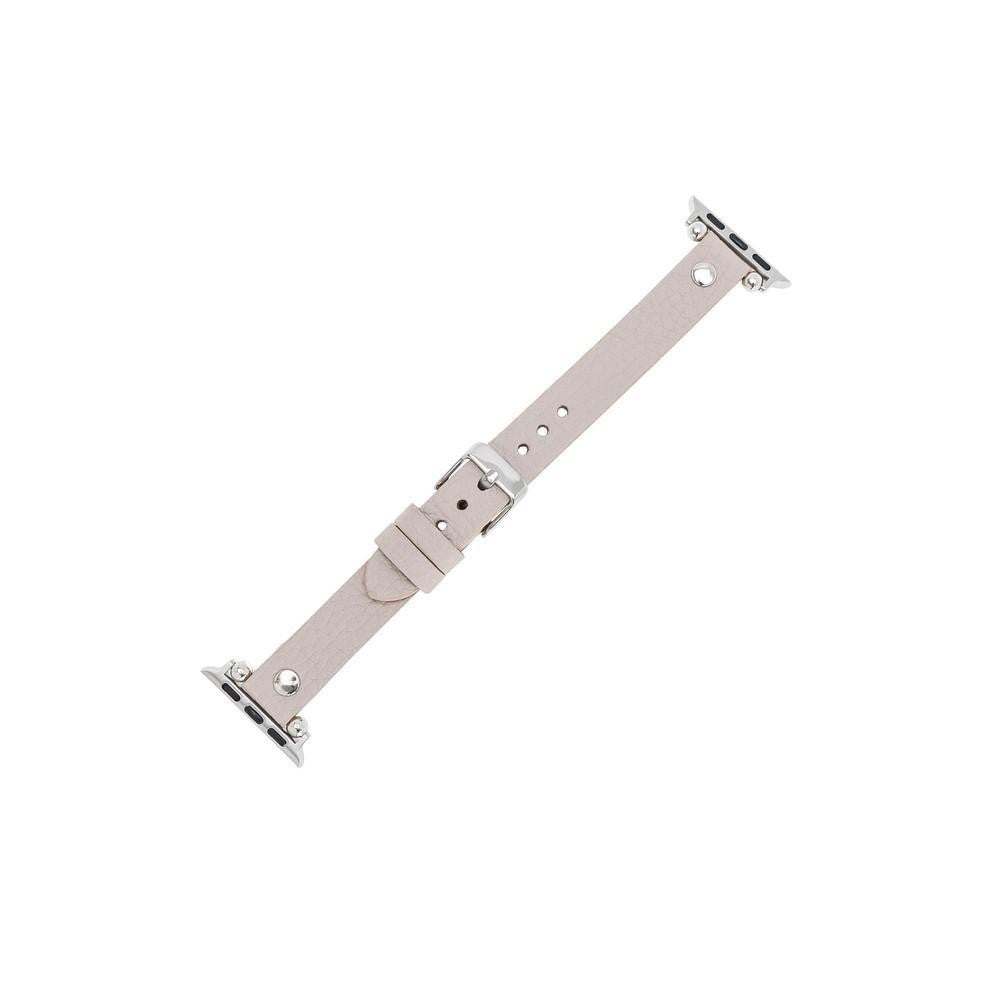 Bouletta Leder Trokya Silber Uhrenarmband für Apple Watch 38mm / 40mm - Floater Nerz