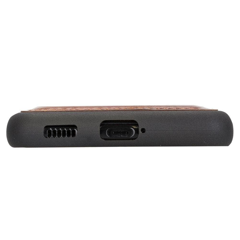 BOULETTA FLEX COVER BACK LEDER CASE MIT KARTENFACH FÜR SAMSUNG GALAXY S21 ULTRA - Tan
