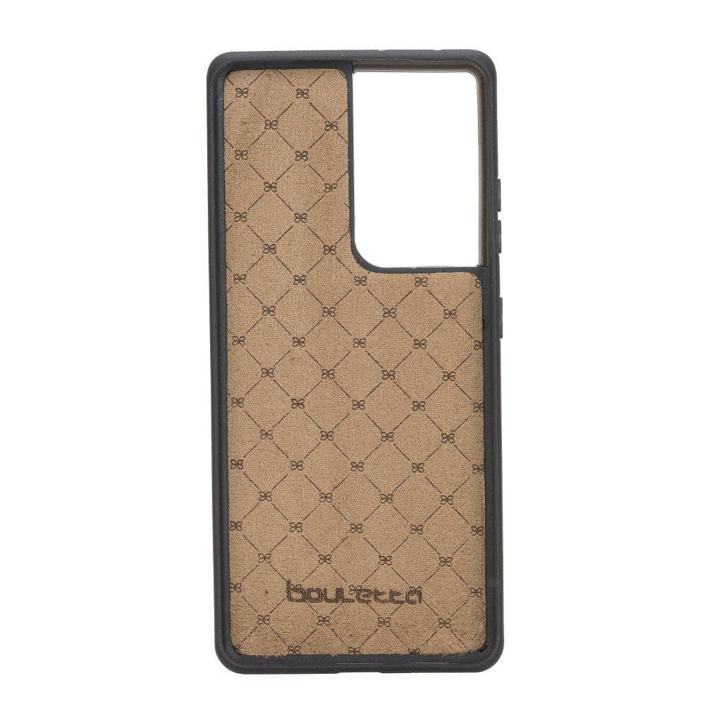 BOULETTA FLEX COVER BACK LEDER CASE MIT KARTENFACH FÜR SAMSUNG GALAXY S21 ULTRA - Dark Brown