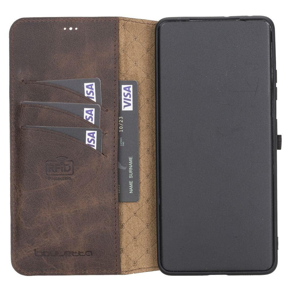 BOULETTA WALLET FOLIO CASE ID SLOT MIT RFID SAMSUNG GALAXY S21 ULTRA - Dark Brown