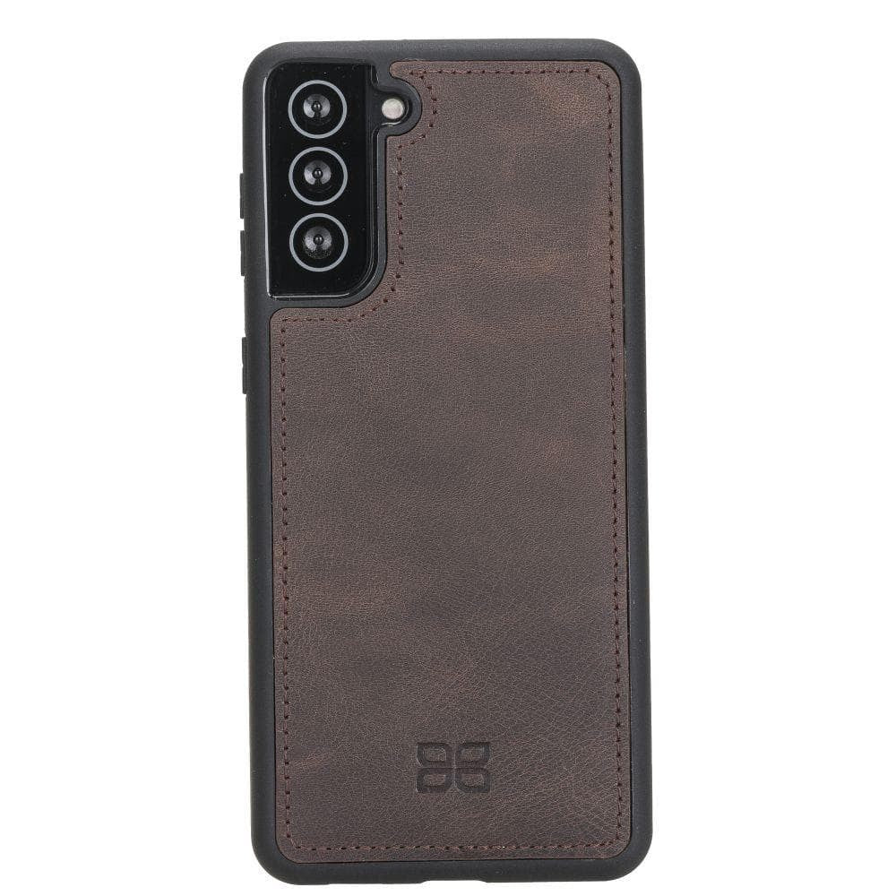 BOULETTA MAGNETISCHE ABNEHMBARE HANDYHÜLLE AUS LEDER MIT RFID-BLOCKER FÜR SAMSUNG GALAXY S21 TIGUAN BROWN
