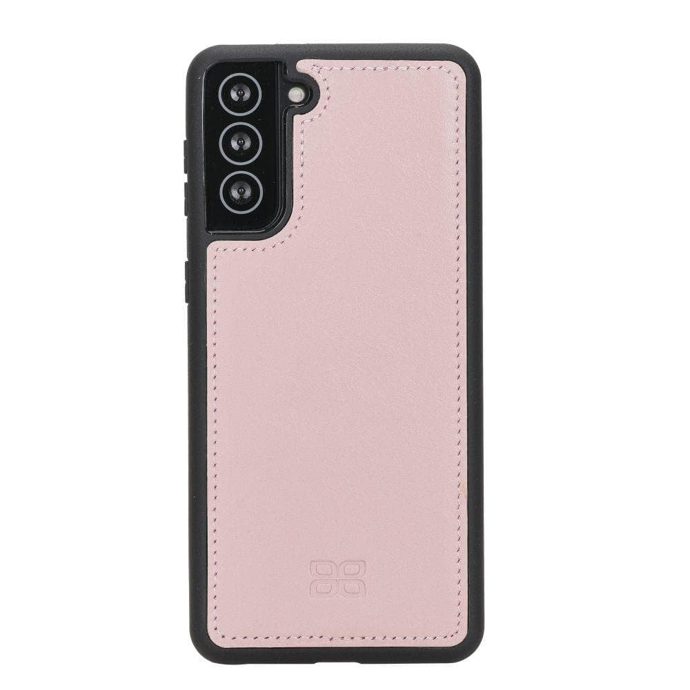 BOULETTA MAGNETISCHE ABNEHMBARE HANDYHÜLLE AUS LEDER MIT RFID-BLOCKER FÜR SAMSUNG GALAXY S21 | Detachable Wallet - Pink