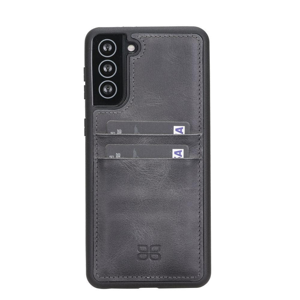 BOULETTA FLEX COVER BACK LEDER CASE MIT KARTENFACH FÜR SAMSUNG GALAXY S21 PLUS- Grey