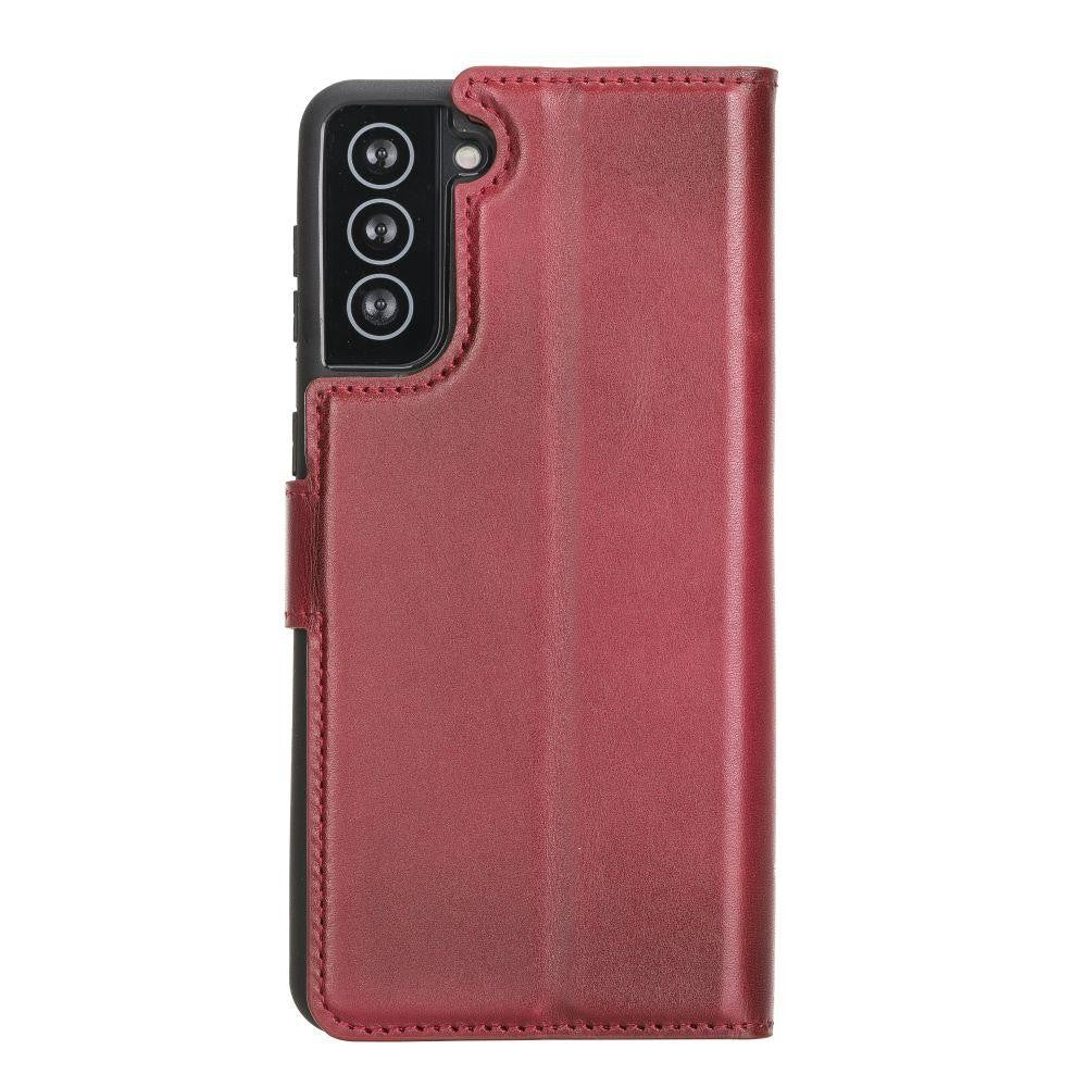 BOULETTA MAGNETISCHE ABNEHMBARE HANDYHÜLLE AUS LEDER MIT RFID-BLOCKER FÜR GALAXY S21 PLUS - Red